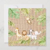 Oh Baby Oerwoud Baby shower Uitnodiging (Achterkant)