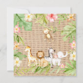 Oh Baby Oerwoud Baby shower Uitnodiging (Achterkant)