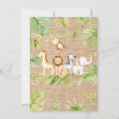 Oh Baby Oerwoud Baby shower Uitnodiging (Achterkant)