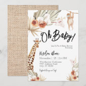 Oh Baby Oerwoud Baby shower Uitnodiging (Voorkant / Achterkant)