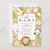 Oh Baby Oerwoud Baby shower Uitnodiging (Voorkant)