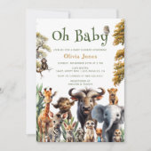 Oh Baby Oerwoud Genderneutraal Baby shower Kaart (Voorkant)