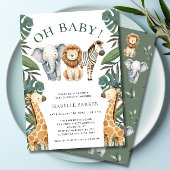 Oh Baby Oerwoud Safari Baby shower Uitnodiging