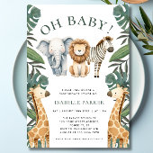 Oh Baby Oerwoud Safari Baby shower Uitnodiging
