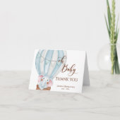 Oh Baby olifant in heteluchtballon Bedankkaart (Voorkant)
