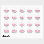 Oh Baby Olifant - Roze Baby shower Nodig Sticker u (Vel)