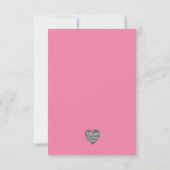 Oh Baby olifant - Roze en grijs Baby shower uitnod Kaart (Achterkant)