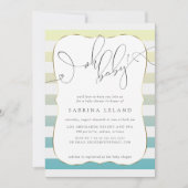 OH Baby Ombré Geel tot Blauwe Stripes Kaart (Voorkant)