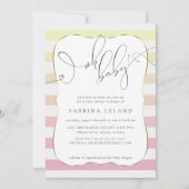 OH Baby Ombré Geel tot Roze Stripes Kaart (Voorkant)