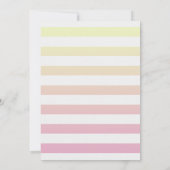 OH Baby Ombré Geel tot Roze Stripes Kaart (Achterkant)