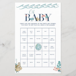 Oh Baby onder de Baby shower Bingo Flyer van het Z