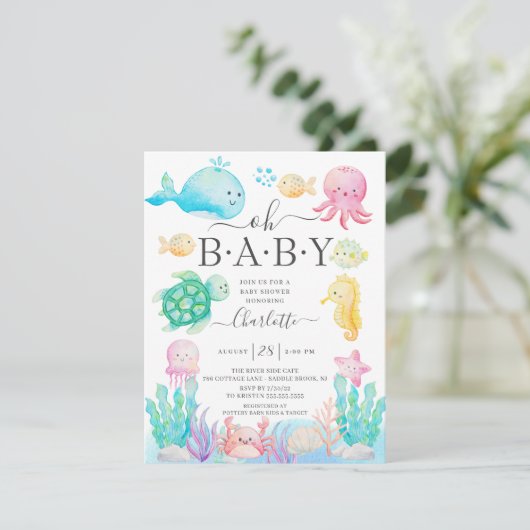 Oh Baby onder de uitnodiging van het Zee Baby show (Staand voorkant)