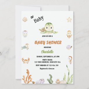 Oh Baby Onder De Zee Baby Shower  Kaart