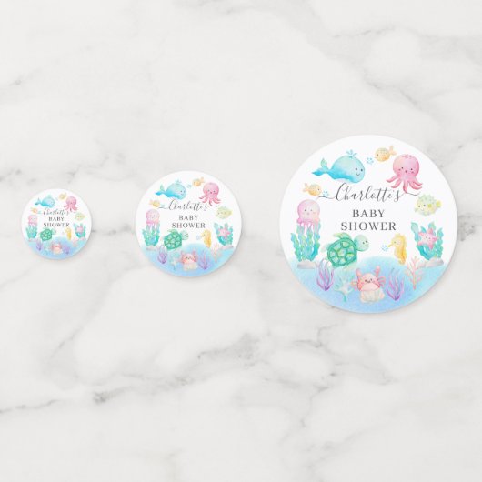 Oh Baby onder het Baby shower van het Zee Confetti (Voorkanten)