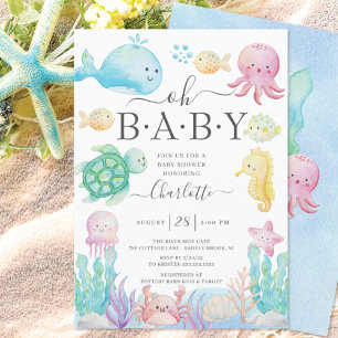 Oh Baby onder het Baby shower van het Zee Kaart