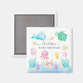 Oh Baby onder het Baby shower van het Zee Magneet (Voorkant / Achterkant)