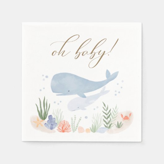 Oh Baby onder het Baby shower van het Zee Servet (Voorkant)