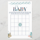 Oh Baby onder het Zee Baby shower Bingo Game Flyer (Voorkant)
