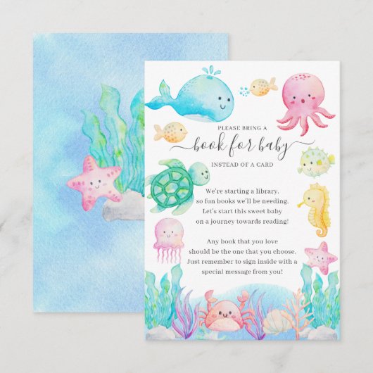 Oh Baby Onder het Zee Boek voor Baby Informatiekaartje (Voorkant / Achterkant)