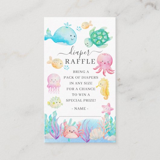 Oh Baby onder het Zee luierspoeltje Informatiekaartje (Voorkant)