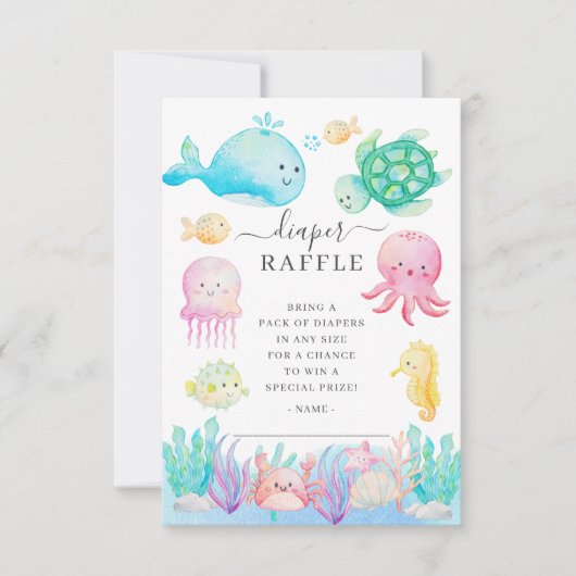 Oh Baby onder het Zee luierspoeltje Kaart (Voorkant)