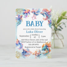 Oh baby onder het zee vis baby shower