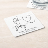 Oh Baby Onderzetters Unisex Baby shower Decor (Schuin)