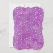 Oh Baby Paarse Waterverf Baby shower Kaart (Achterkant)