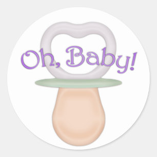 Oh, Baby! Pacificeerontwerp Ronde Sticker