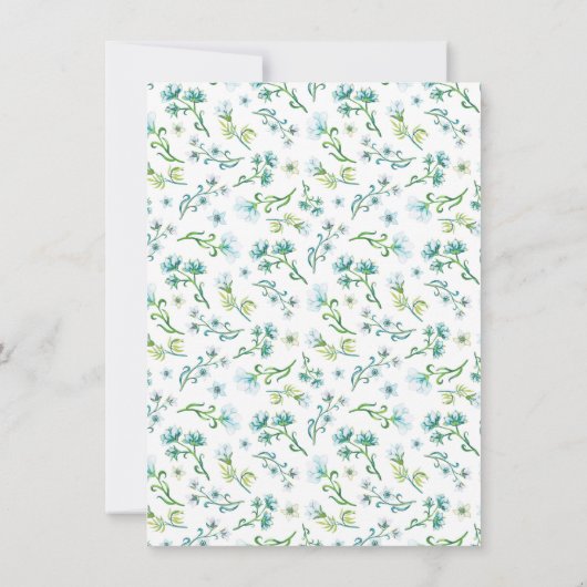 Oh Baby Panda Beer Waterverf Bloemrijke Boho Douch Kaart (Achterkant)