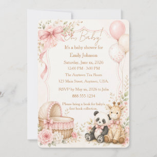 Oh Baby Panda en Giraffe Baby Shower Uitnodiging