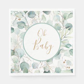 Oh Baby Paper Napkins Eucalyptus Baby shower Servet