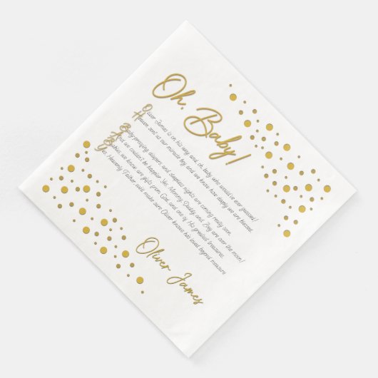 Oh Baby papieren servet (Hoek)