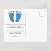 Oh Baby paren Foto Baby shower jongen Aankondigingskaart (Achterkant)