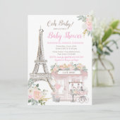 Oh Baby Paris Baby shower Brunch Kaart (Staand voorkant)