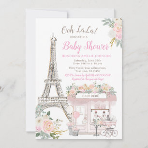 Oh Baby Paris Baby shower Brunch Kaart