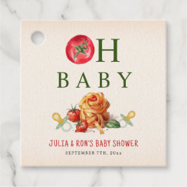 Oh Baby Pasta & Fopspenen Baby shower Bedankjes Labels