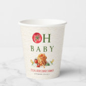 Oh Baby Pasta & Fopspenen Baby shower Papieren Bekers (Voorkant)