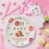 Oh Baby Pasta & Fopspenen Baby shower Papieren Bordje (Feest)