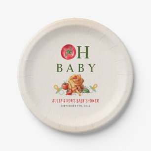 Oh Baby Pasta & Fopspenen Baby shower Papieren Bordje