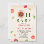 Oh Baby Pasta + Pacifiers Baby shower Kaart (Voorkant)