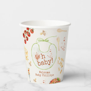 Oh Baby Pasta & Pacifiers Green Baby shower Papieren Bekers