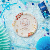 Oh Baby Pasta & Pacifiers Roze Baby shower Papieren Bordje (Feest)