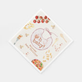 Oh Baby Pasta & Pacifiers Roze Meisje Baby shower Servet (Hoek)