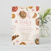 Oh Baby Pastries + Pacifiers Meisje Baby shower Kaart (Staand voorkant)