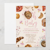 Oh Baby Pastries + Pacifiers Meisje Baby shower Kaart (Voorkant / Achterkant)