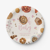 Oh Baby Pastries + Pacifiers Meisje Baby shower Papieren Bordje (Voorkant)