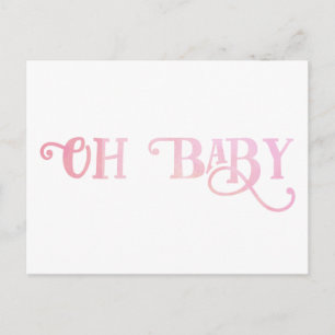 Oh Baby Personaliseer dit roze meisje Briefkaart