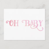 Oh Baby Personaliseer dit roze meisje Briefkaart (Voorkant)