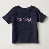 Oh Baby Persoonlijke Roze Meisjesachtige Meisje Kinder Shirts (Voorkant)